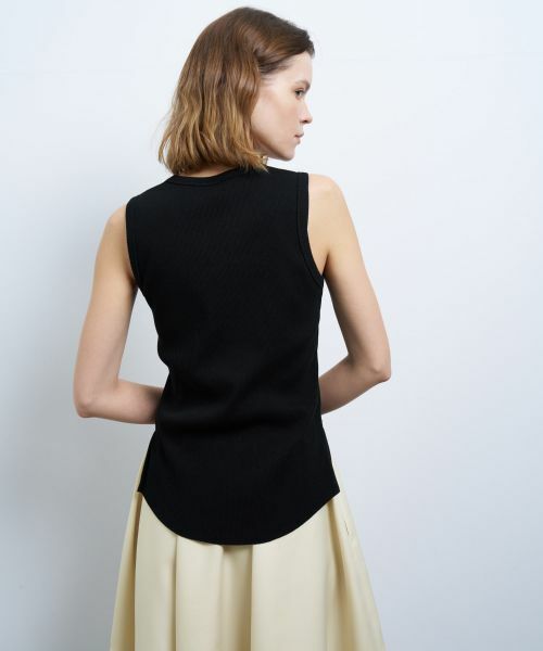 LANVIN en Bleu / ランバン オン ブルー Tシャツ | カーブヘムテレコタンクトップ | 詳細22