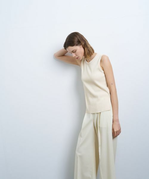 LANVIN en Bleu / ランバン オン ブルー Tシャツ | カーブヘムテレコタンクトップ | 詳細4