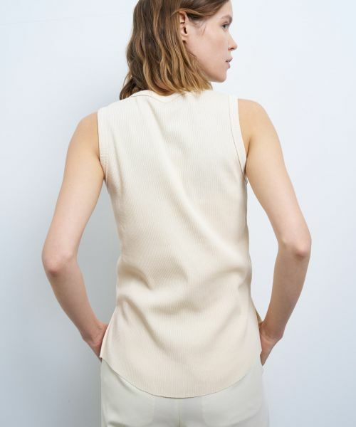 LANVIN en Bleu / ランバン オン ブルー Tシャツ | カーブヘムテレコタンクトップ | 詳細5