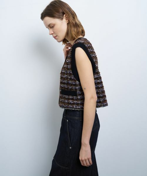 LANVIN en Bleu / ランバン オン ブルー カーディガン・ボレロ | サマーニットツイードベスト | 詳細5