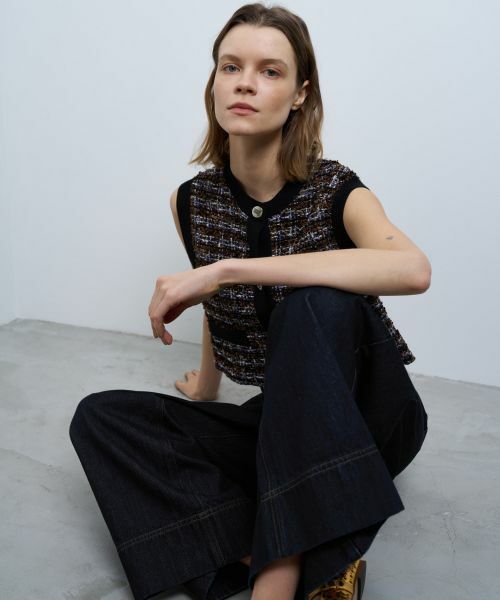 LANVIN en Bleu / ランバン オン ブルー カーディガン・ボレロ | サマーニットツイードベスト | 詳細7