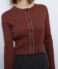 LANVIN en Bleu / ランバン オン ブルー カーディガン・ボレロ | カラーステッチワイドリブカーディガン