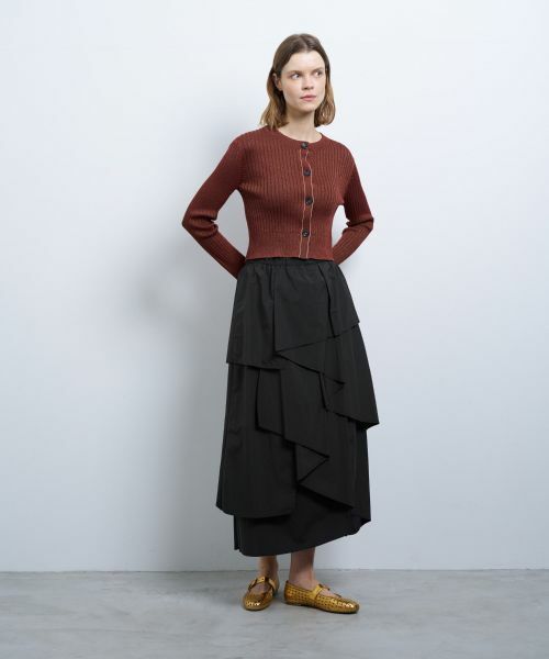 LANVIN en Bleu / ランバン オン ブルー カーディガン・ボレロ | カラーステッチワイドリブカーディガン | 詳細1