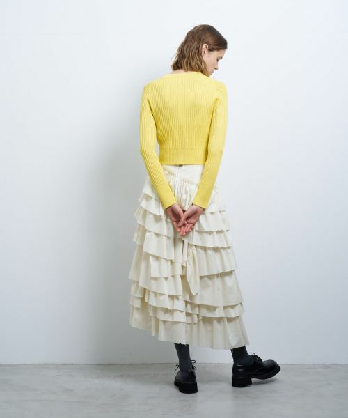 LANVIN en Bleu / ランバン オン ブルー カーディガン・ボレロ | カラーステッチワイドリブカーディガン | 詳細15