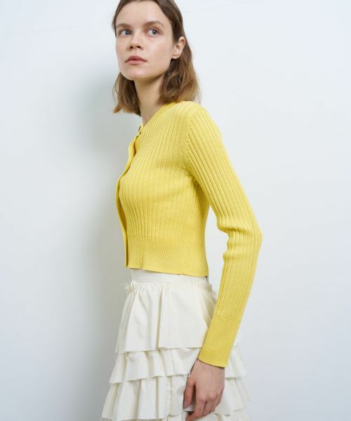 LANVIN en Bleu / ランバン オン ブルー カーディガン・ボレロ | カラーステッチワイドリブカーディガン | 詳細18