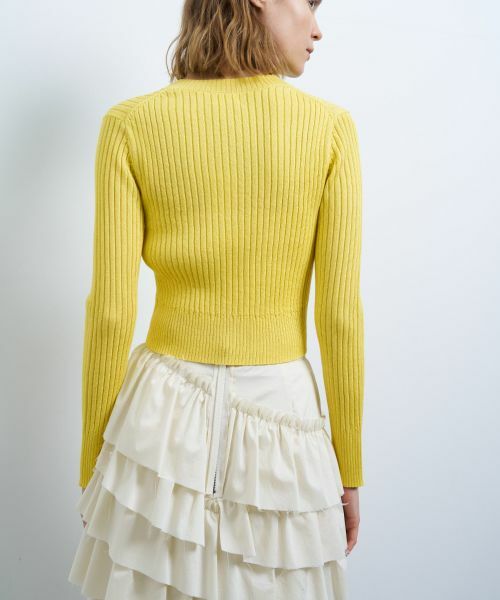 LANVIN en Bleu / ランバン オン ブルー カーディガン・ボレロ | カラーステッチワイドリブカーディガン | 詳細19