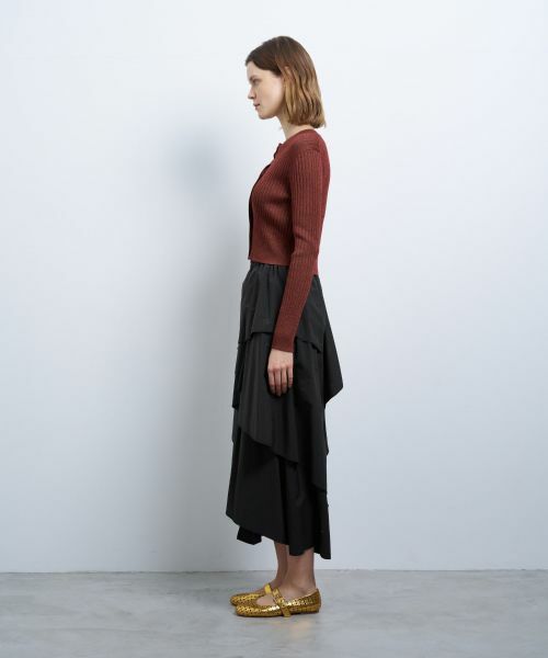 LANVIN en Bleu / ランバン オン ブルー カーディガン・ボレロ | カラーステッチワイドリブカーディガン | 詳細2