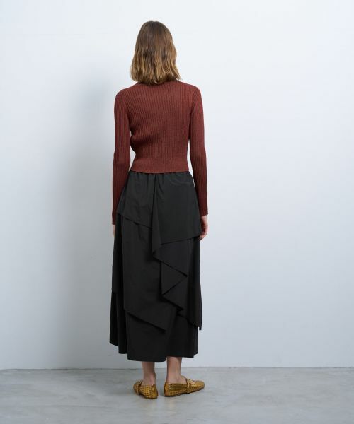 LANVIN en Bleu / ランバン オン ブルー カーディガン・ボレロ | カラーステッチワイドリブカーディガン | 詳細3