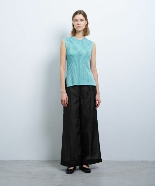 LANVIN en Bleu / ランバン オン ブルー ニット・セーター | カラーステッチワイドリブニット | 詳細1