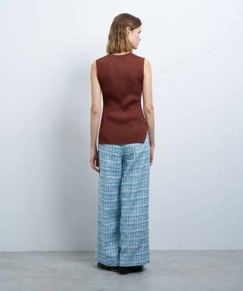 LANVIN en Bleu / ランバン オン ブルー ニット・セーター | カラーステッチワイドリブニット | 詳細10