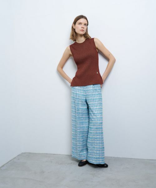 LANVIN en Bleu / ランバン オン ブルー ニット・セーター | カラーステッチワイドリブニット | 詳細11