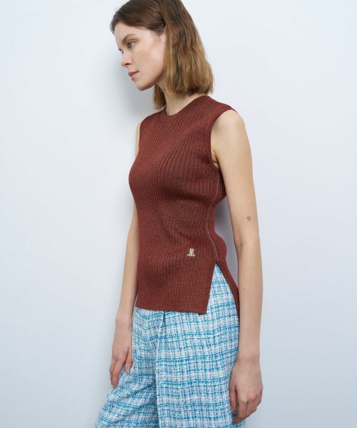 LANVIN en Bleu / ランバン オン ブルー ニット・セーター | カラーステッチワイドリブニット | 詳細12