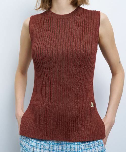 LANVIN en Bleu / ランバン オン ブルー ニット・セーター | カラーステッチワイドリブニット | 詳細15