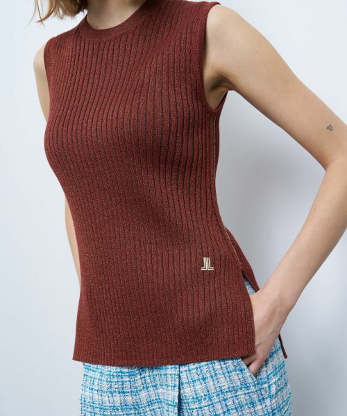 LANVIN en Bleu / ランバン オン ブルー ニット・セーター | カラーステッチワイドリブニット | 詳細16