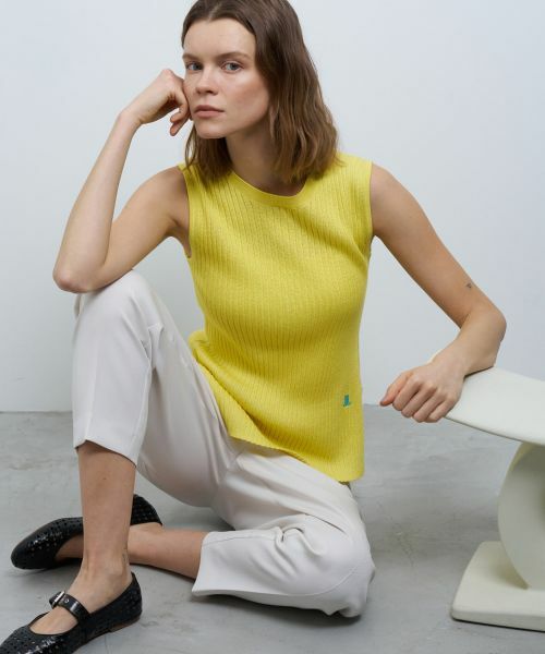 LANVIN en Bleu / ランバン オン ブルー ニット・セーター | カラーステッチワイドリブニット | 詳細24