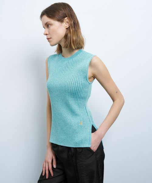 LANVIN en Bleu / ランバン オン ブルー ニット・セーター | カラーステッチワイドリブニット | 詳細5