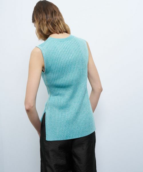 LANVIN en Bleu / ランバン オン ブルー ニット・セーター | カラーステッチワイドリブニット | 詳細6