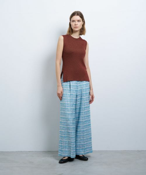 LANVIN en Bleu / ランバン オン ブルー ニット・セーター | カラーステッチワイドリブニット | 詳細8