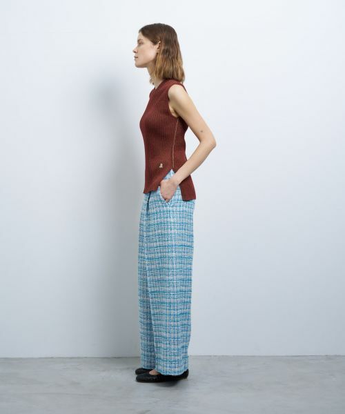 LANVIN en Bleu / ランバン オン ブルー ニット・セーター | カラーステッチワイドリブニット | 詳細9