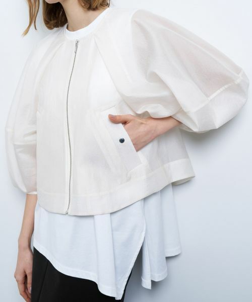 LANVIN en Bleu / ランバン オン ブルー テーラードジャケット | シアージップアップブルゾン | 詳細14