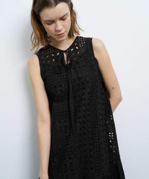 セール】 BROCHEコットンレースワンピース （ドレス）｜LANVIN