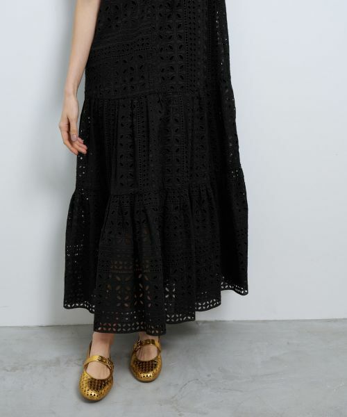 セール】 BROCHEコットンレースワンピース （ドレス）｜LANVIN
