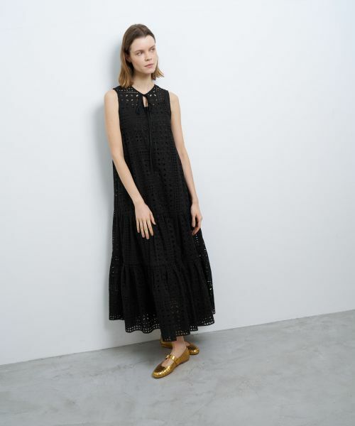ランバンLANVINネイビーワンピース セーラーカラーフレアワンピース | LANVIN en Bleu (Women
