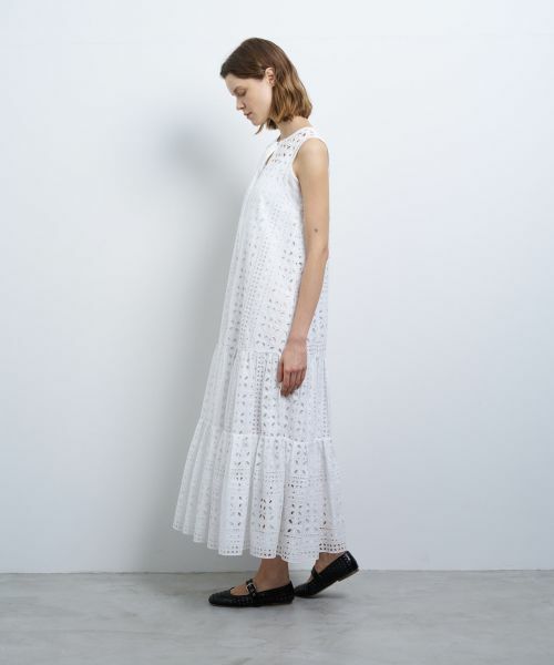 セール】 BROCHEコットンレースワンピース （ドレス）｜LANVIN