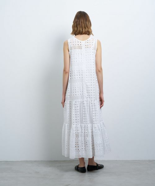 セール】 BROCHEコットンレースワンピース （ドレス）｜LANVIN