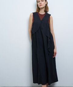 LANVIN en Bleu / ランバン オン ブルー ドレス | アシンメラッフルノースリーブワンピース