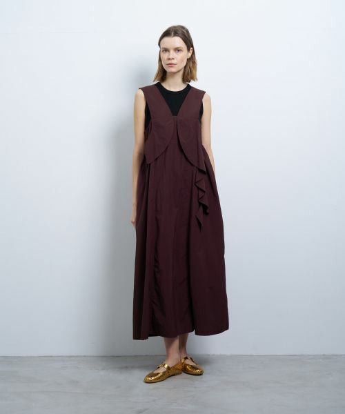 LANVIN en Bleu / ランバン オン ブルー ドレス | アシンメラッフルノースリーブワンピース | 詳細16