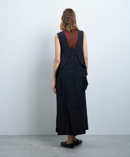 LA7295 ランバンコレクション コットン ノースリーブワンピース ブルー L 02-0668_3_6d001fd2-e605-495e-