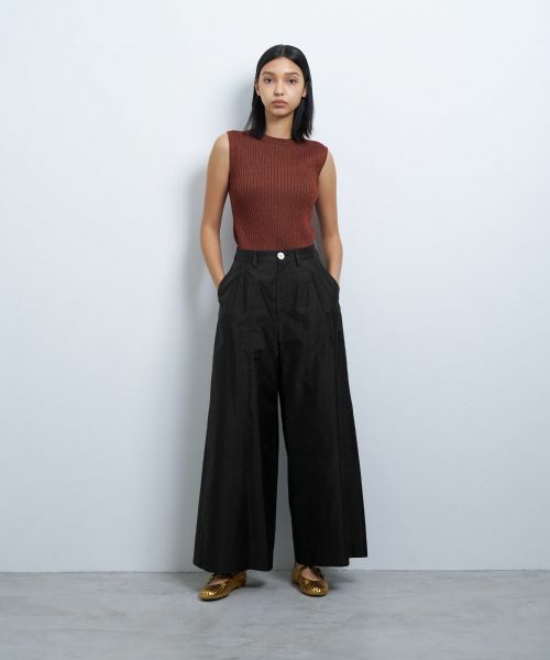 LANVIN en Bleu / ランバン オン ブルー その他パンツ | シャンタンタフタワイドパンツ | 詳細1