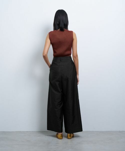 LANVIN en Bleu / ランバン オン ブルー その他パンツ | シャンタンタフタワイドパンツ | 詳細3