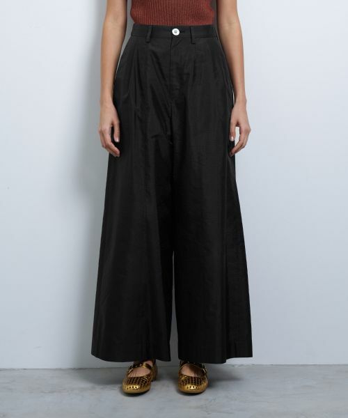 LANVIN en Bleu / ランバン オン ブルー その他パンツ | シャンタンタフタワイドパンツ | 詳細4