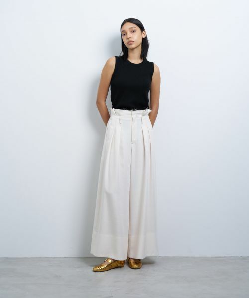 LANVIN en Bleu / ランバン オン ブルー その他パンツ | オックスハイウエストワイドパンツ | 詳細10