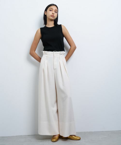 LANVIN en Bleu / ランバン オン ブルー その他パンツ | オックスハイウエストワイドパンツ | 詳細13