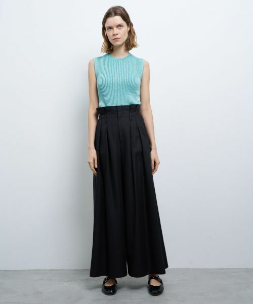 LANVIN en Bleu / ランバン オン ブルー その他パンツ | オックスハイウエストワイドパンツ | 詳細4