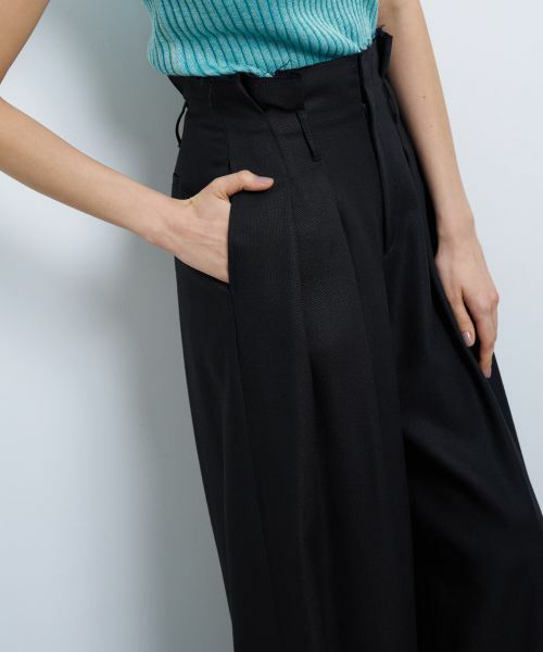 LANVIN en Bleu / ランバン オン ブルー その他パンツ | オックスハイウエストワイドパンツ | 詳細8