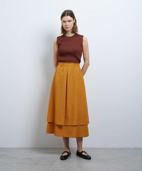 LANVIN en Bleu / ランバン オン ブルー ロング・マキシ丈スカート | 撥水レイヤードスカート | 詳細1