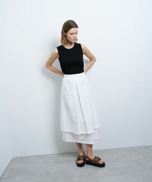 LANVIN en Bleu / ランバン オン ブルー ロング・マキシ丈スカート | 撥水レイヤードスカート | 詳細11