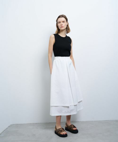 LANVIN en Bleu / ランバン オン ブルー ロング・マキシ丈スカート | 撥水レイヤードスカート | 詳細12