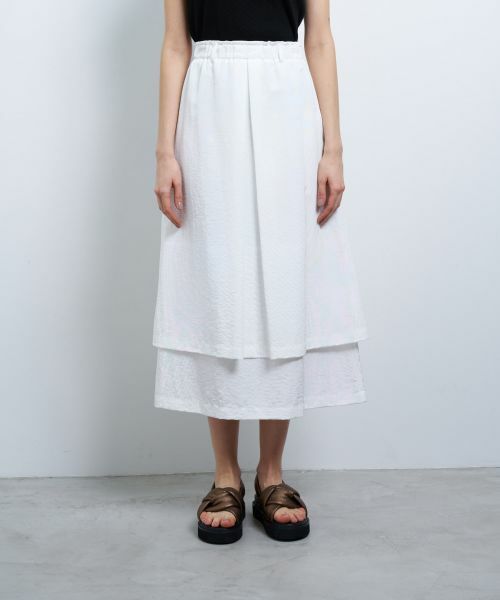 LANVIN en Bleu / ランバン オン ブルー ロング・マキシ丈スカート | 撥水レイヤードスカート | 詳細13