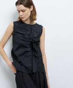 LANVIN フリル付きノースリーブチュニック ティール　新品未使用♡ LADY LUCK LUCA tシャツ LC/LLL ノースリーブティアード