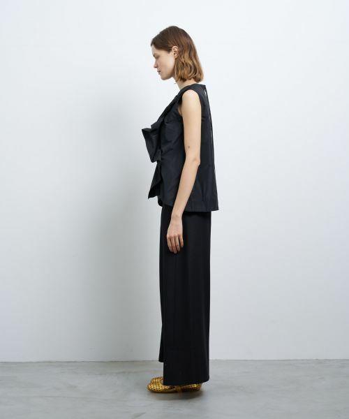 美品 ランバンオンブルー カットワークレース フリル コットン 半袖ブラウス◆黒 BROCHEコットンレースブラウス|LANVIN en Bleu | LANVIN en Bleu
