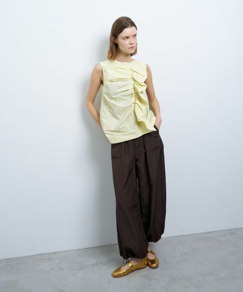 LANVIN en Bleu / ランバン オン ブルー シャツ・ブラウス | シャンブレータフタフリルブラウス | 詳細8