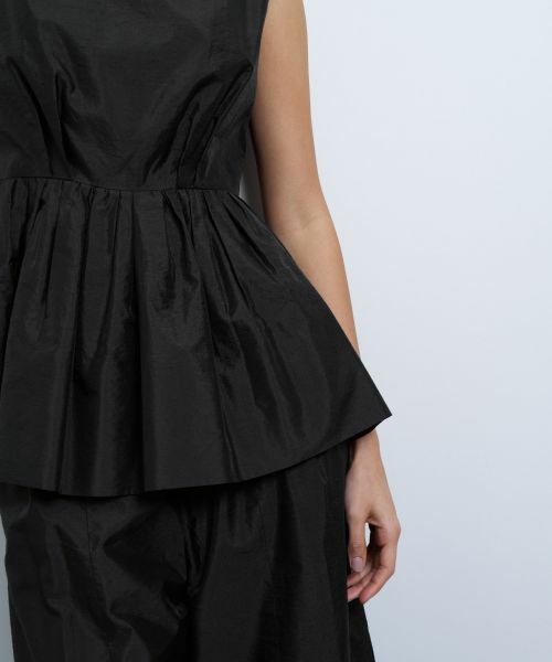 LANVIN en Bleu / ランバン オン ブルー シャツ・ブラウス | シャンタンタフタペプラムブラウス | 詳細14