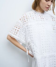 LANVIN en Bleu / ランバン オン ブルー シャツ・ブラウス | BROCHEコットンレースブラウス