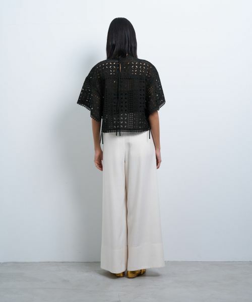 LANVIN en Bleu / ランバン オン ブルー シャツ・ブラウス | BROCHEコットンレースブラウス | 詳細11