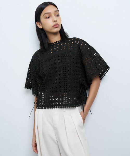 LANVIN en Bleu / ランバン オン ブルー シャツ・ブラウス | BROCHEコットンレースブラウス | 詳細12